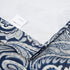 Madison Park Aubrey Faux Silk Paisley Jacquard Curtain - Rod Pocket for Living Room, 50 in x 18 in, Navy