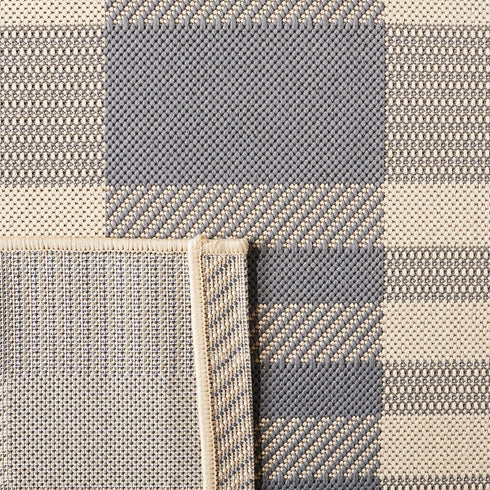 SAFAVIEH Courtyard Collection Accent Rug 2' x 3'7", Grey & Bone, Indoor/Outdoor Washable for High Traffic Areas