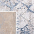 SAFAVIEH Amelia Collection Area Rug - 3' Square, Light Grey & Blue, Modern Trellis Design, Easy Care