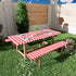 8 30"x96") Smiry Picnic Table Cover with Bench Covers, Waterproof Elastic Fitted Tablecloths for Foot Rectangle Tables