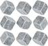 Marble Whiskey Stones - Natural Reusable Chilling Rocks for Whiskey & Bourbon, Silver Finish