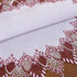 24 inches 24 White Dark Red Linen Lace Doily Round Coffee Table Topper Dresser Scarf Place Mats (Dark Red, Round)