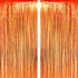 Orange Party Tinsel Foil Fringe Curtains for Fall, Thanksgiving, Halloween, Birthday, Wedding Photo Booth Decorations