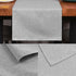 Winotic 13 90 Inches 13 90) Table Runner x Long, Cotton Linen Farmhouse Style Grey Table Linen for Kitchen Dining