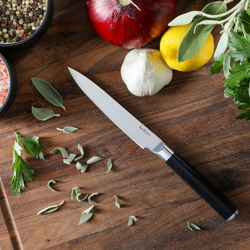 Babish High-Carbon 1.4116 German Steel 5 Inch Full Tang, Forged Utility Kitchen Knife by Babish