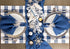 DII Buffalo Check Collection, Classic Farmhouse Placemat Set, 6 Piece, 13x19, Navy & Cream