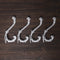 CRAFTSMAN ROAD Vintage Cast Iron Wall Hooks, Antique White Finish, Set of 4 - Rustic Coat Hooks for Coats, Bags, Towels