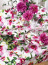 SARO LIFESTYLE Watercolor Floral Design Linen Napkins - Set of 4