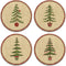 Natural Christmas Set of 4 Coasters