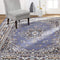 Home Dynamix Premium Sakarya Traditional Medallion Border Area Rug, Country Blue, 3'7"x5'2" Rectangle