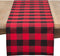SARO LIFESTYLE Nautica Collection Buffalo Plaid Runner, 16" x 120", Cotton and Poly Blend, Red