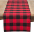 SARO LIFESTYLE Nautica Collection Buffalo Plaid Runner, 16" x 120", Cotton and Poly Blend, Red
