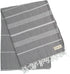Bersuse Towels Anatolia XL Beach Blanket Throw Blanket, 100% Cotton, 61x82 Inches, Anthracite