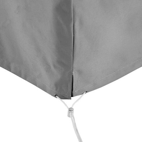 Waterproof Gray Square Ottoman and Outdoor Table Cover for Patio Furniture
