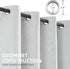 Windows,Grommet 2 52" 54" Jubilantex Light Grey Linen Full Blackout Curtains for Bedroom Burlap Style Light Blocking