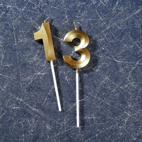 Gold Number 13 Cake Topper, 13th Birthday Candles for Party Decorations Birthday Decoration