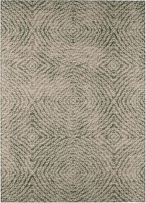 Bravado ABV33 Mocha Indoor Outdoor Area Rug, 1'8" x 2'6", Easy Clean, Machine Washable for Bedroom, Living Room