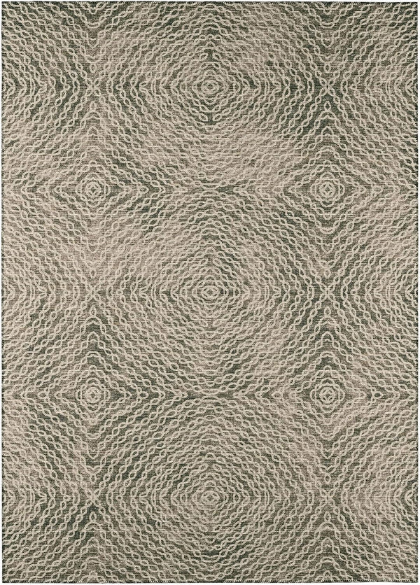 Bravado ABV33 Mocha Indoor Outdoor Area Rug, 1'8" x 2'6", Easy Clean, Machine Washable for Bedroom, Living Room
