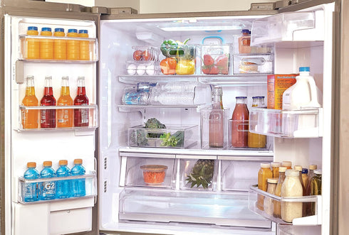 21 iDesign Clear Plastic Egg Holder for Fridge with Lid - Egg Storage Container Organizer Bin