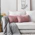 UGASA Velvet Pillow Covers Soft Striped Decorative Throw Cushion Case with Hidden Zipper for Valentine's Day Couch