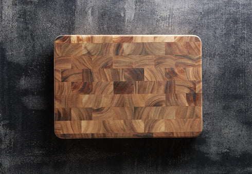 Ironwood Gourmet Large End Grain Prep Station Cutting Board, Acacia Wood, 14 x 20-Inch