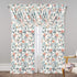 DriftAway Ada Botanical Print Lined Thermal Insulated Window Valance, 52 Inch by 18 Inch, Ivory Orange Teal