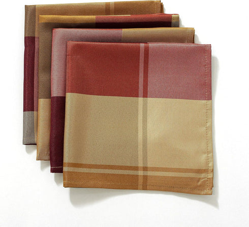 SASTYBALE Checkered Style Cloth Napkins – 20 x 20 Inch, 4 Pieces, Washable for Restaurant, Family Dinners, Weddings