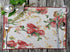 Tache Spring Placemats Set of 4 Floral Sweet Red Roses Birds Shabby Chic Vintage Tapestry Kitchen Dining Linens