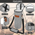 opux Single Bottle Wine Bag Carrier Tote, Insulated Cooler Bag for Travel, Picnic, Beach, Heather Light Gray