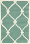 SAFAVIEH Cambridge Collection Accent Rug, 2' x 3', Teal & Ivory, Handmade Moroccan Wool