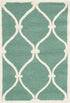 SAFAVIEH Cambridge Collection Accent Rug, 2' x 3', Teal & Ivory, Handmade Moroccan Wool