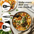 Silicone Kitchen Utensils Set & Holder, Cooking Essentials for New Home & 1st Apartment (Acacia Wood, Black)
