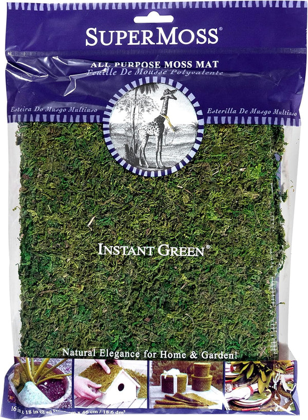 SuperMoss (22420) InstantGreen Moss Mat, Fresh Green, 18 x 16"