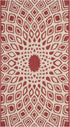 SAFAVIEH Courtyard Collection 2' x 3'7" Red/Beige CY6616 Indoor/ Outdoor Waterproof Easy-Cleaning Patio Backyard Mudroom Accent-Rug by Safavieh