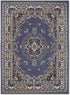 Home Dynamix Premium Sakarya Traditional Medallion Border Area Rug, Country Blue, 3'7"x5'2" Rectangle