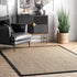 nuLOOM 2x3 Elijah Seagrass Area Rug, Black, Solid Farmhouse Style, Natural Fiber for Bedroom, Dining Room, Office