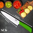 Vos Ceramic Chef Knife, 8 Inch with Protection Cover, Lightweight Zirconia Blade, Green