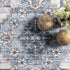 nuLOOM 2' x 3' Dania Machine Washable Medallion Accent Rug, Navy, Rectangular, 0.1" Thick