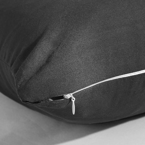Evolive Ultra Soft Microfiber Body Pillow Cover, 21"x54" with Hidden Zipper Closure, Black