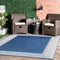 nuLOOM 2' x 3' Outdoor Area Rug, Striped Border Design, Stain Resistant, Durable for Patio, Balcony, Living Room