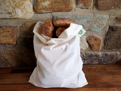 Reusable Bulk Bin Bags - Organic Cotton Muslin Sacks for Dry Goods, Produce, Home Storage & Toys (3 Large, 3 X-Large)