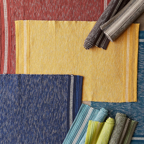 DII Variegated Recycled Yarn Modern Edge Stripe Rug, 2x3', Avocado