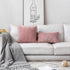 UGASA Velvet Pillow Covers Soft Striped Decorative Throw Cushion Case with Hidden Zipper for Valentine's Day Couch