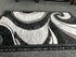 Modern Contemporary Door Mat Rug - Grey & Black Silver Design, 2 Feet X 3 Feet