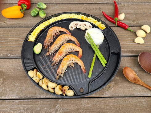 UPIT Korean BBQ Egg Grill Pan - Even Heating and Easy to Clean, Perfect for Pork Belly