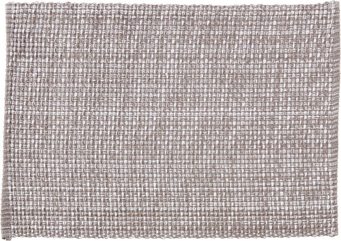 Sweet Home Collection 100% Cotton Placemats, Set of 6, Two Tone Woven Fabric, 13" x 19", Soft Durable Table Mat, Gray