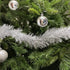 Allgala Silver Tinsel Garland, 50 Feet Christmas Metallic Foil Decoration for Holiday Tree, Wall, Home Office Event