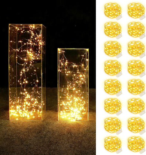 MUMUXI Battery Operated LED Fairy Lights, 16 Pack, 10ft Warm White, Indoor Outdoor Usage