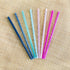 Ello Impact 8 Pack Reusable Plastic Straws, Dishwasher Safe, BPA-Free with Cleaning Brush, Rosewater