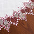 33 inches 33 White Dark Red Linen Lace Doily Round Coffee Table Topper Dresser Scarf Place Mats (Dark Red, Round)